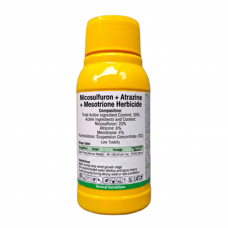Nicosulfuron 20% + Atrazine 6% + Mesotrione 4% SC Herbicide, Selective Corn Field Weed Control