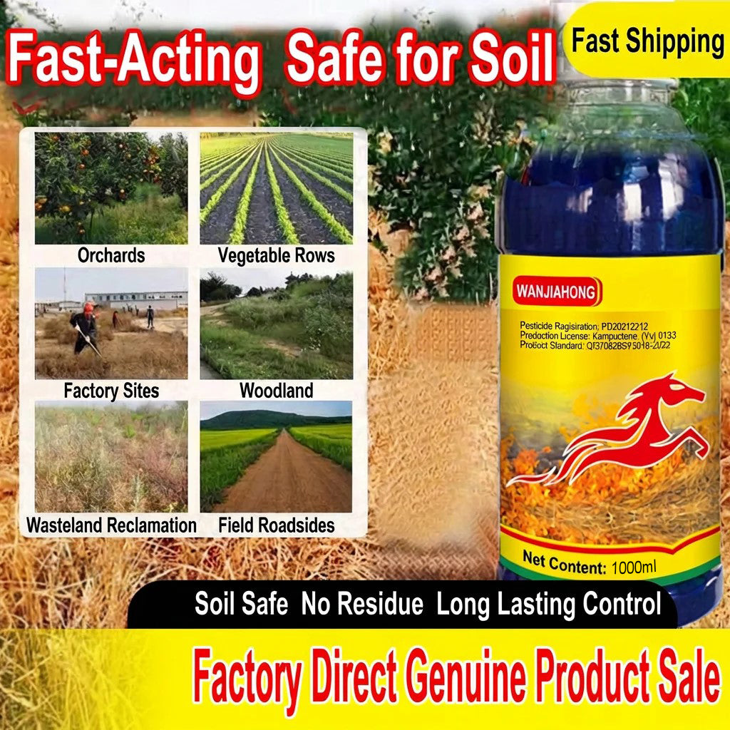 Glufosinate Ammonium 10% SL Herbicide, Fast-Acting Broad Spectrum Weed Killer for Farms & Agricultural Land