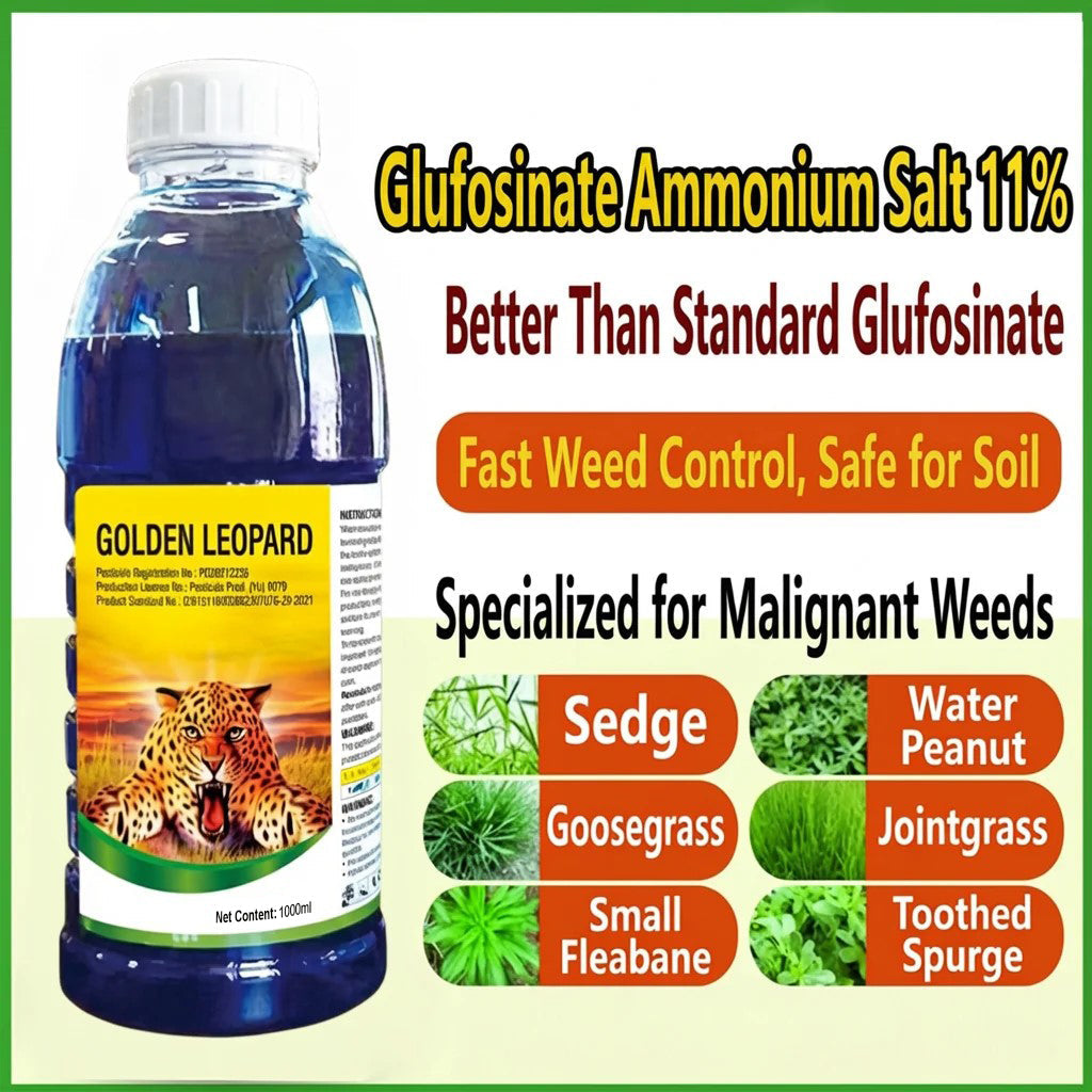Glufosinate Ammonium 10% SL Herbicide, Non-Selective Weed Killer for Grass & Broadleaf Weeds