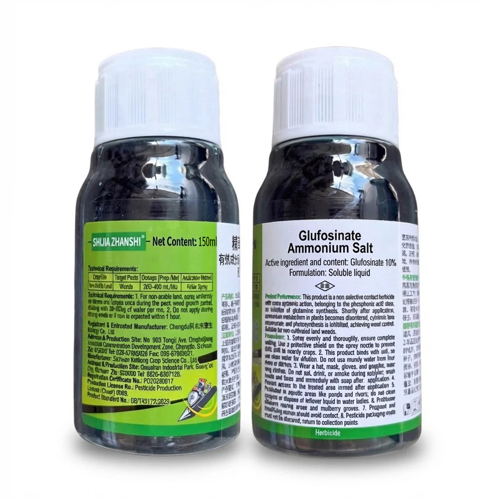 10% Glufosinate Ammonium Herbicide, Powerful Weed Killer for Resistant Cow Grass