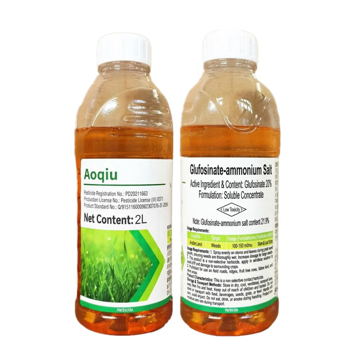 Glufosinate Ammonium 20% SL Herbicide, Fast-Acting Post-Emergence Weed Killer for Orchards, Fields & Non-Crop Land