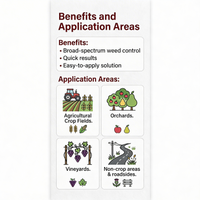 2,4-D Sodium Salt 5% + Glyphosate Ammonium Salt 88% SP Herbicide for Broad-Spectrum Weed Control