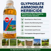 Glyphosate Ammonium Herbicide Concentrate for Orchard & Agricultural Weed Control, Systemic Root-Eliminating Formula