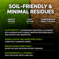Glyphosate Herbicide Concentrate for Effective Weed Control  Systemic Weed Killer for Agriculture, Garden & Land Care (Yellow)