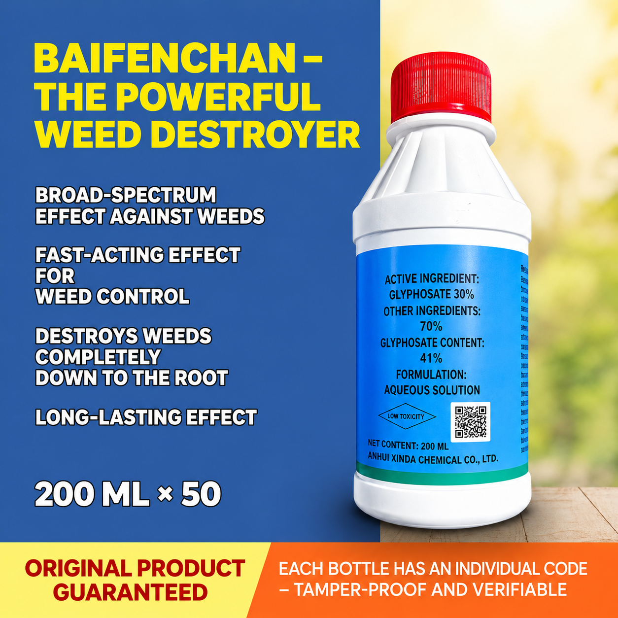 Glyphosate 41% Concentrate – Herbicide for Vegetation Control & Land Maintenance