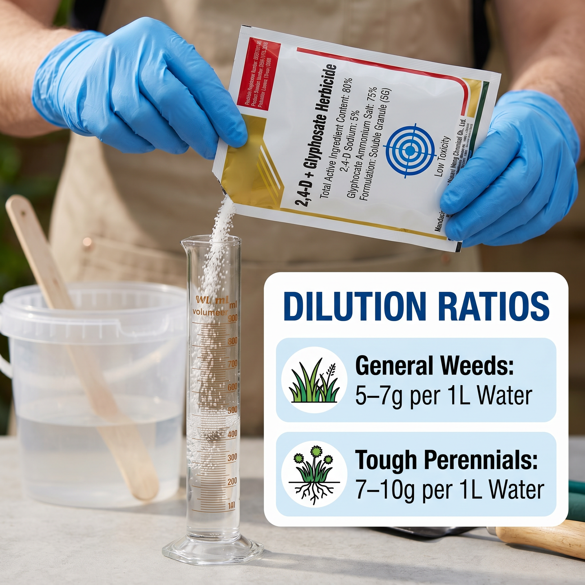 Glyphosate Soluble Granules Herbicide for Wasteland & Citrus Weed Control, Systemic Weed Management