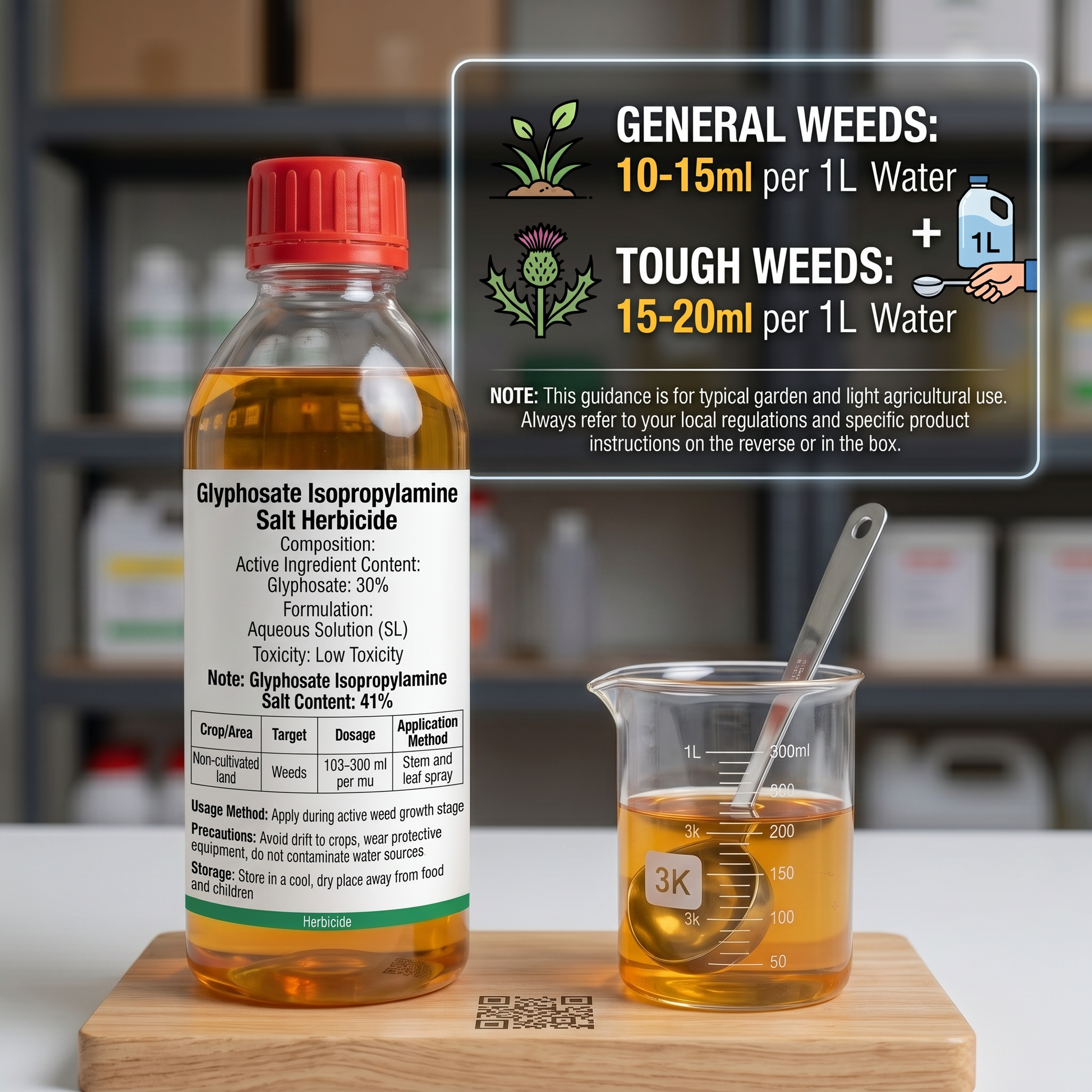 Glyphosate Isopropylamine Salt 41% Herbicide, Broad-Spectrum Systemic Weed Control Solution