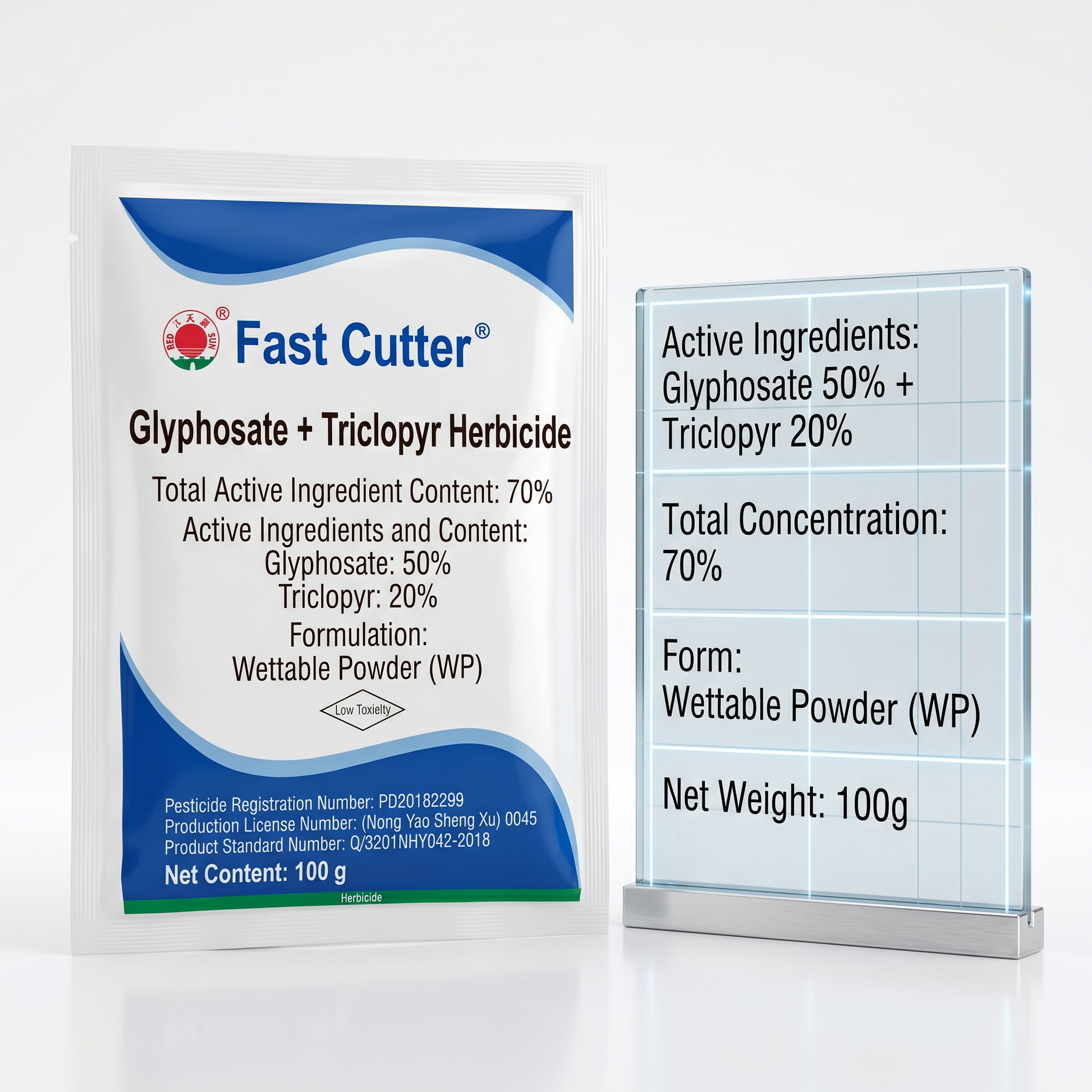 Glyphosate Triclopyr 70% Herbicide for Non-Agricultural Weed Control 100g Systemic Weed Management