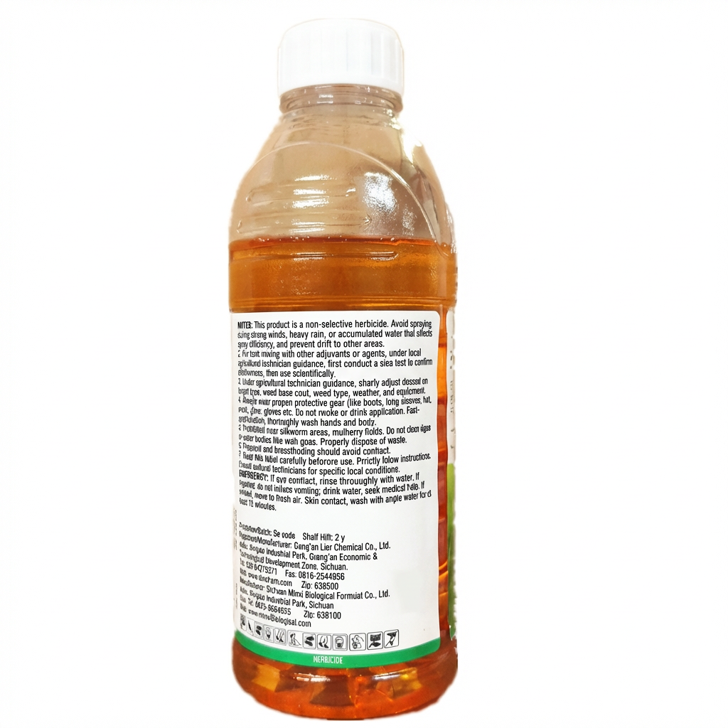 Glufosinate Ammonium 20% SL Herbicide, Fast-Acting Post-Emergence Weed Killer for Orchards, Fields & Non-Crop Land