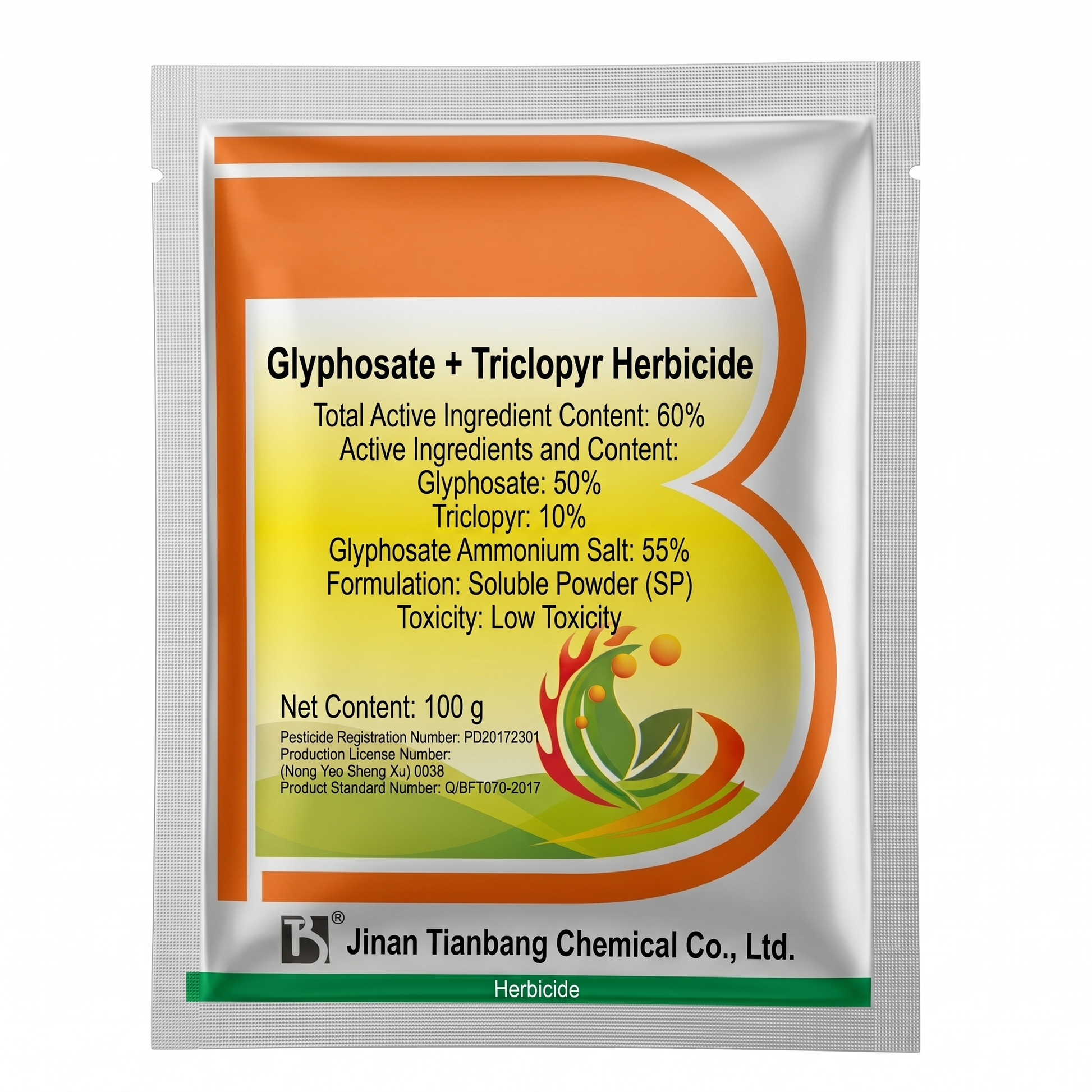 Glyphosate Trichloropyridinyl 60% Herbicide for Vine & Shrub Weed Control 100g | Systemic Weed Management