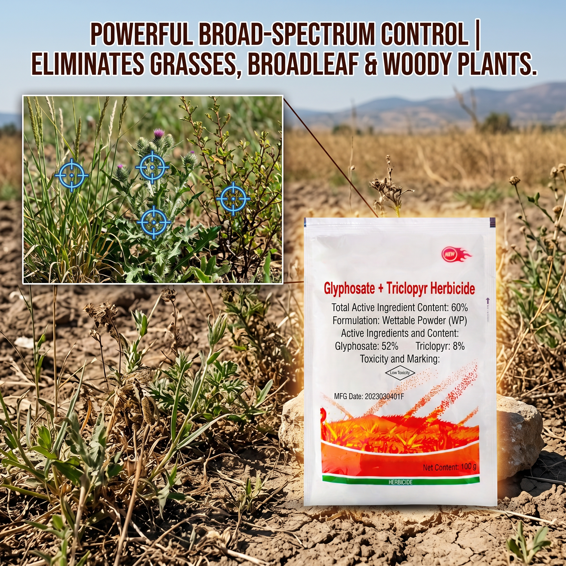 Glyphosate 60% Herbicide for Non-Arable Weed Control | Systemic Weed & Woody Plant Management