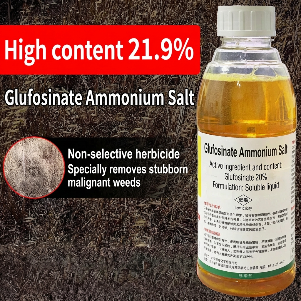 Glufosinate 20% SL Herbicide, Non-Selective Post-Emergence Weed Control for Fields & Orchards