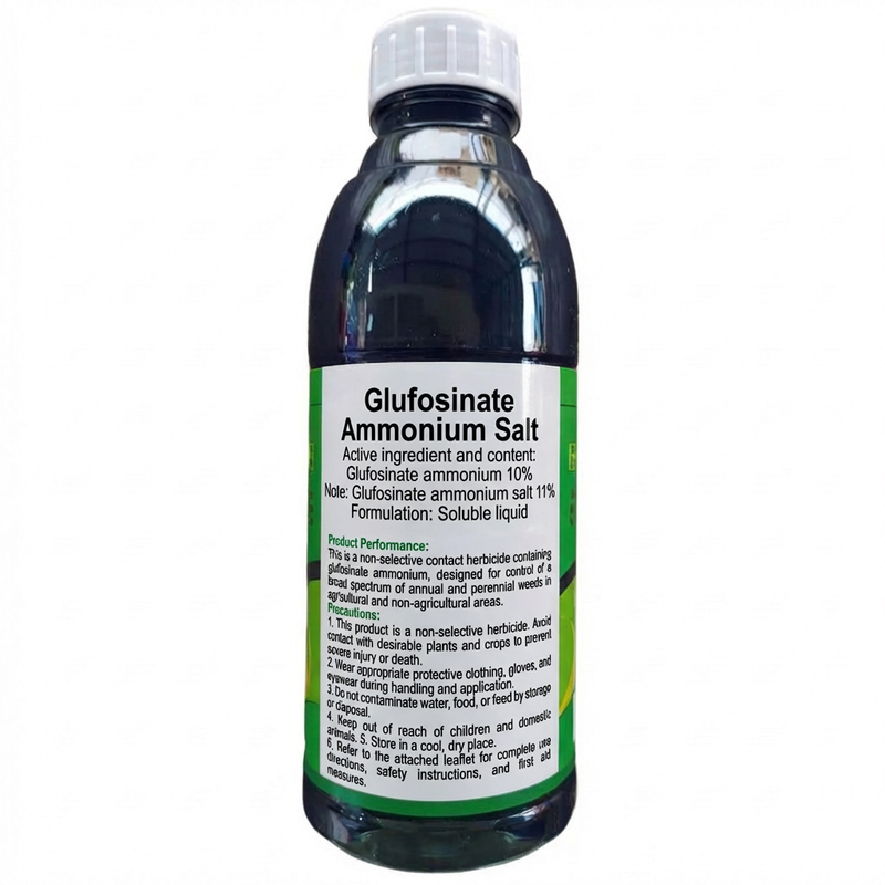 Glufosinate Ammonium 10.9% SL Herbicide, Fast-Acting Non-Selective Weed Killer for Tough Grass & Broadleaf Weeds